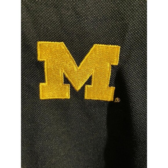Michigan Mens Polo Golf Shirt Wolverines Dark Navy Blue  Men's Large Antigua - Picture 6 of 7